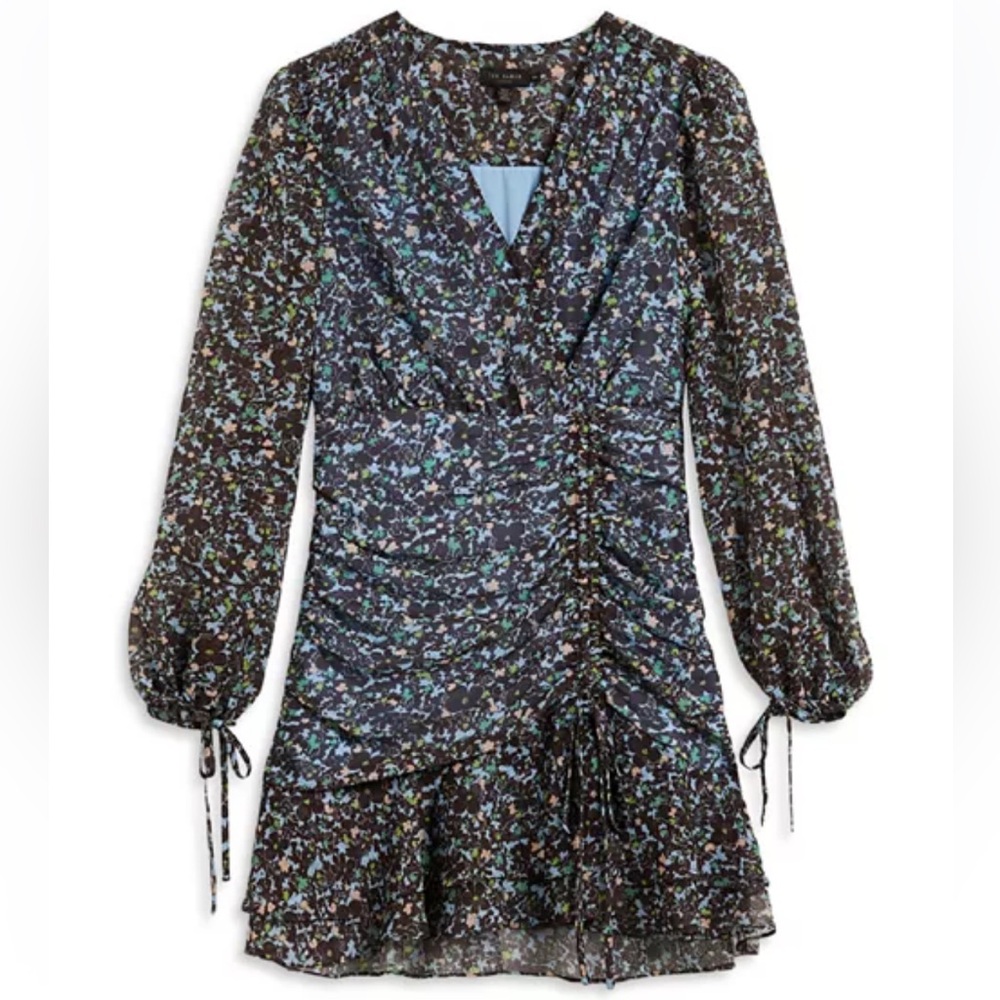 Ted Baker Cherela Printed Long Sleeve Dress, size 12